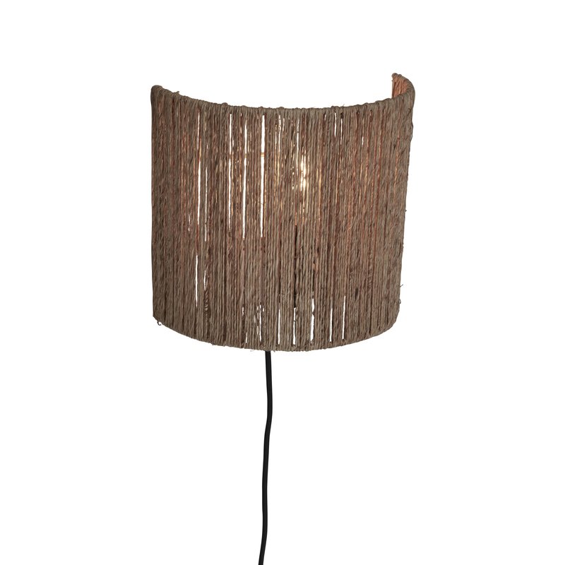 Good&Mojo-collectie Wall lamp Iguazu jute/hemisphere h.22x25cm natural. S