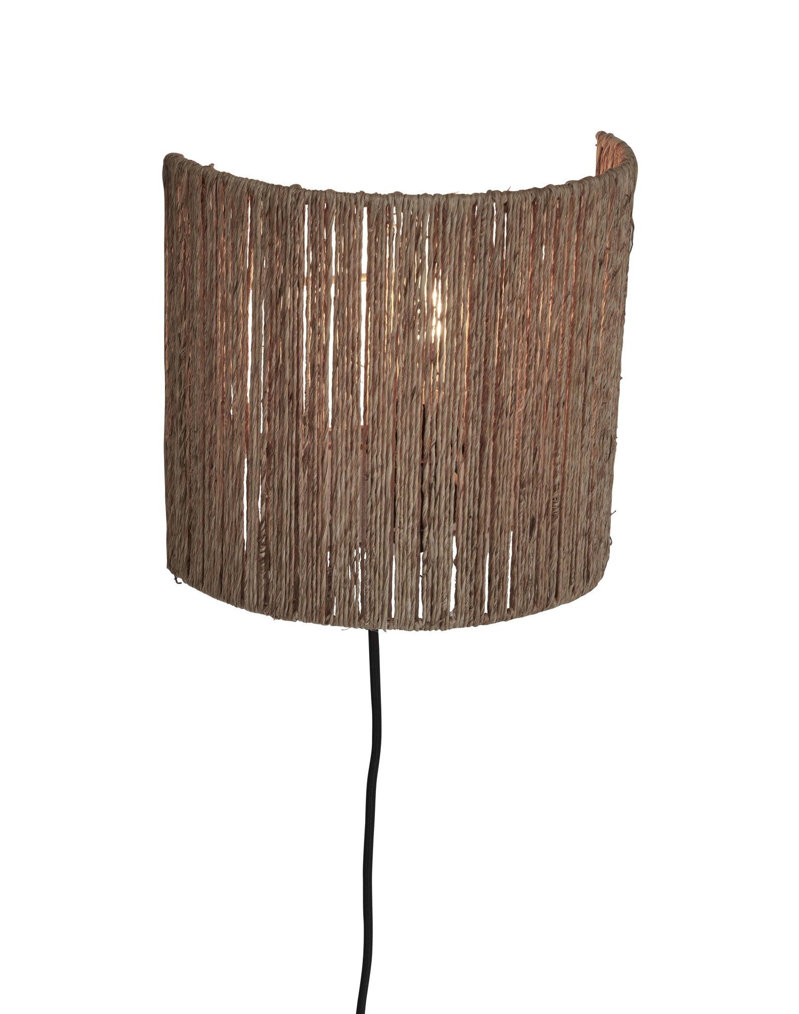 Good&Mojo-collectie Wandlamp Iguazu jute halfrond naturel S