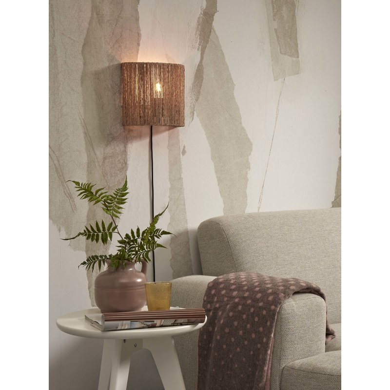 Good&Mojo-collectie Wall lamp Iguazu jute/hemisphere h.22x25cm natural. S