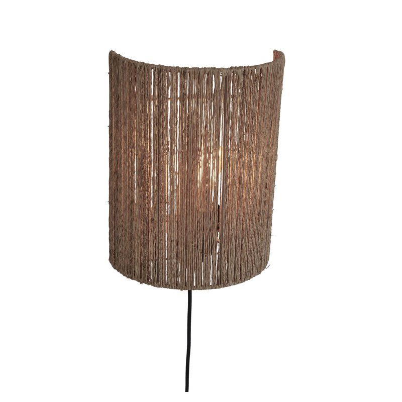 Good&Mojo-collectie Wall lamp Iguazu jute/hemisphere h.32x25cm natural. L