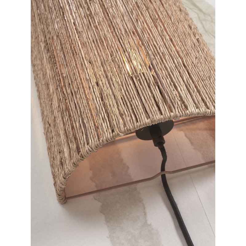 Good&Mojo-collectie Wandlamp Iguazu jute halfrond naturel L