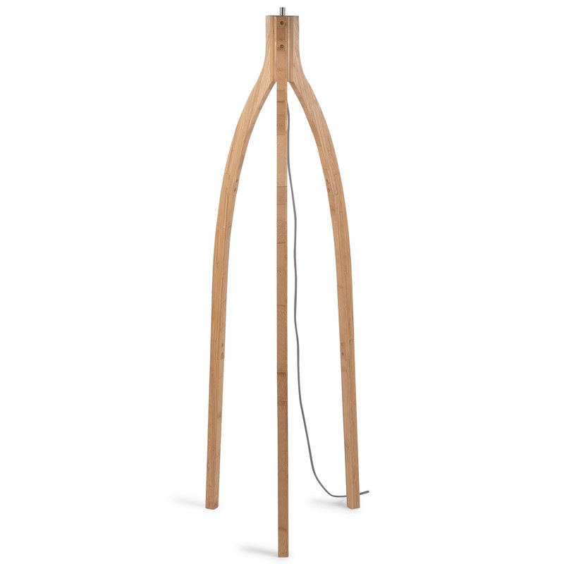 Good&Mojo-collectie Floor lamp Java 3-legs bamboo nat. h.150cm/shade dia.50xh.22cm. bl/nat.