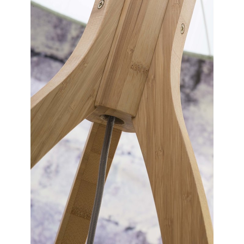 Good&Mojo-collectie Floor lamp Java 3-legs bamboo nat. h.150cm/shade dia.50xh.22cm. bl/nat.