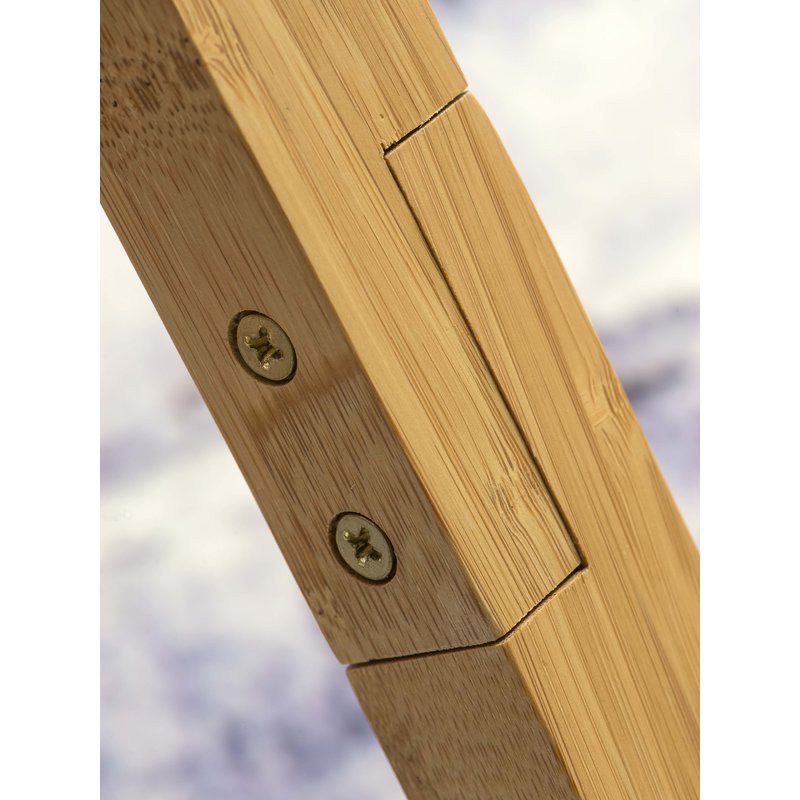 Good&Mojo-collectie Floor lamp Java 3-legs bamboo nat. h.150cm/shade dia.50xh.22cm. bl/nat.