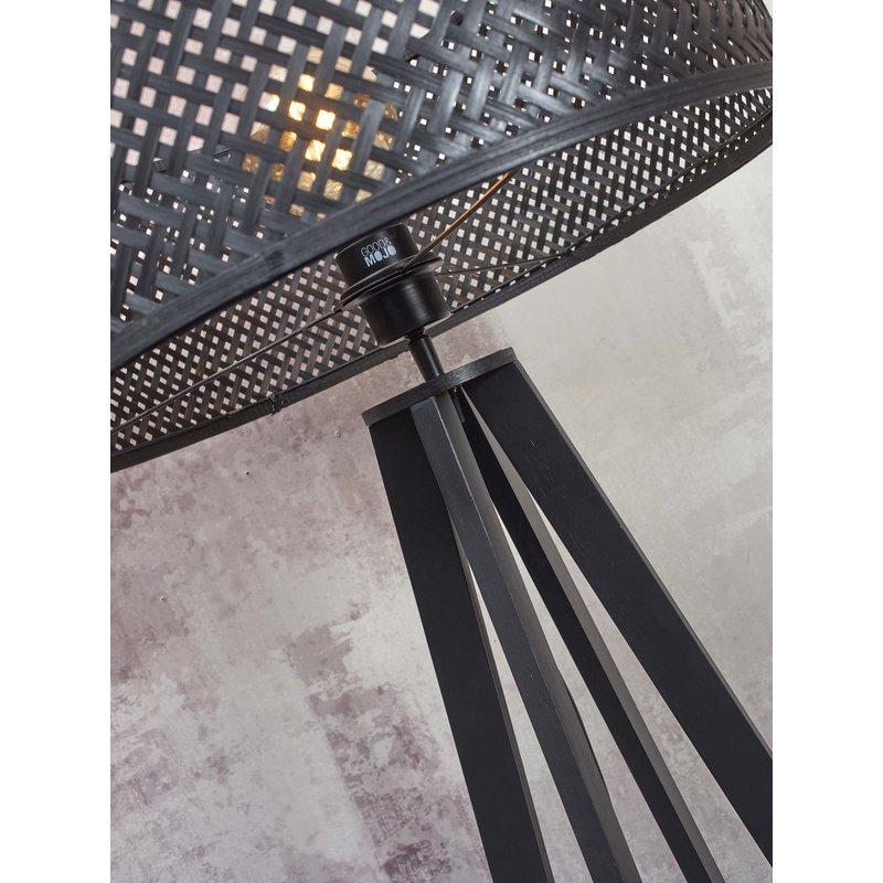Good&Mojo-collectie Floor lamp Java 4-legs bamboo bl. h.145cm/shade dia.50xh.22cm. bl.