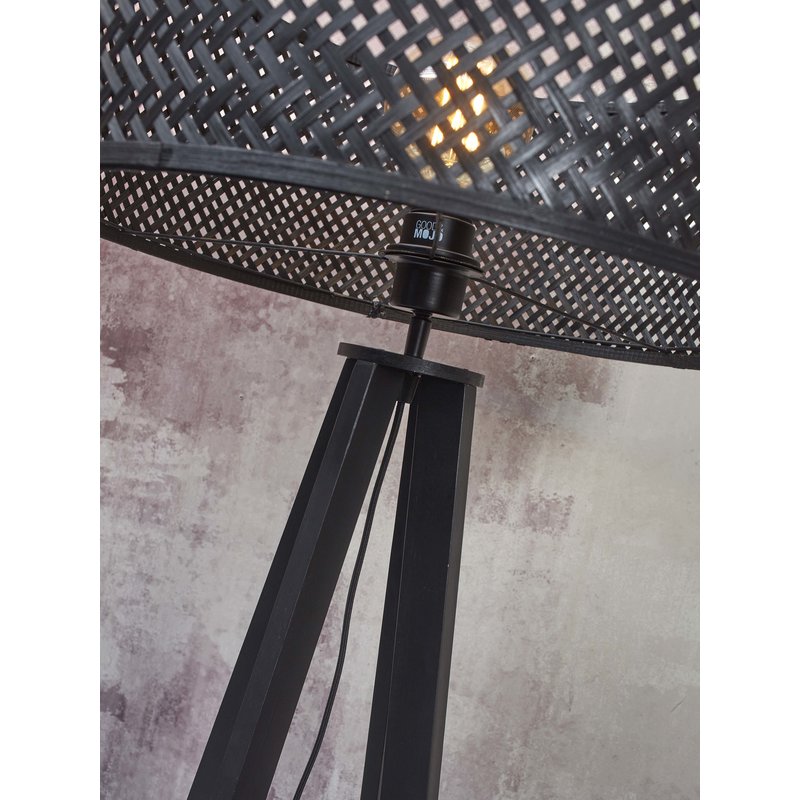 Good&Mojo-collectie Floor lamp Java 4-legs bamboo bl. h.145cm/shade dia.50xh.22cm. bl.