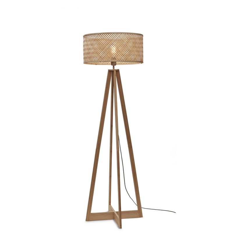 Good&Mojo-collectie Floor lamp Java 4-legs bamboo nat. h.145cm/shade dia.50xh.22cm. nat.