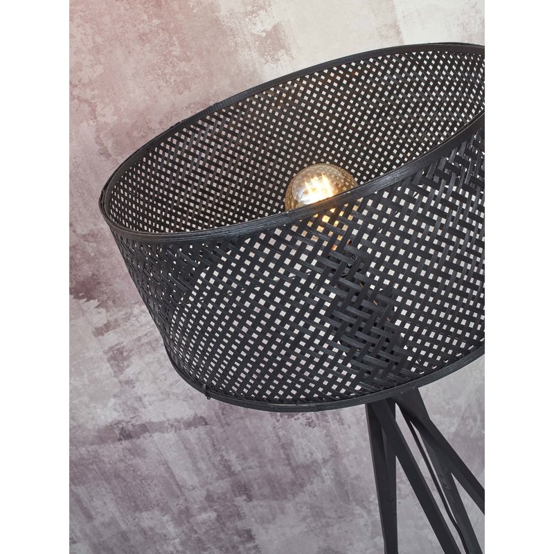 Good&Mojo-collectie Floor lamp Java 5-legs bamboo bl. h.146cm/shade dia.50xh.22cm. bl.