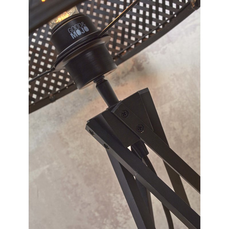 Good&Mojo-collectie Floor lamp Java 5-legs bamboo bl. h.146cm/shade dia.50xh.22cm. bl.