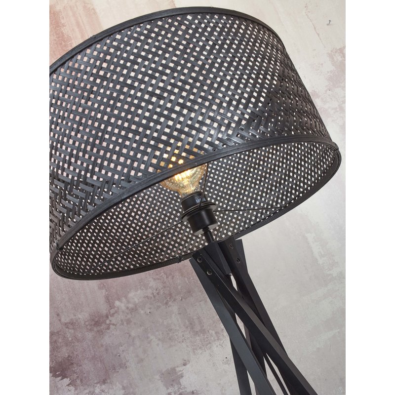 Good&Mojo-collectie Floor lamp Java 5-legs bamboo bl. h.146cm/shade dia.50xh.22cm. bl.