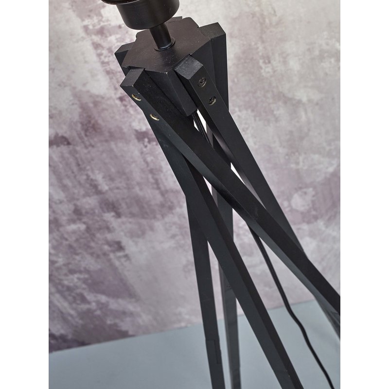 Good&Mojo-collectie Floor lamp Java 5-legs bamboo bl. h.146cm/shade dia.50xh.22cm. bl.