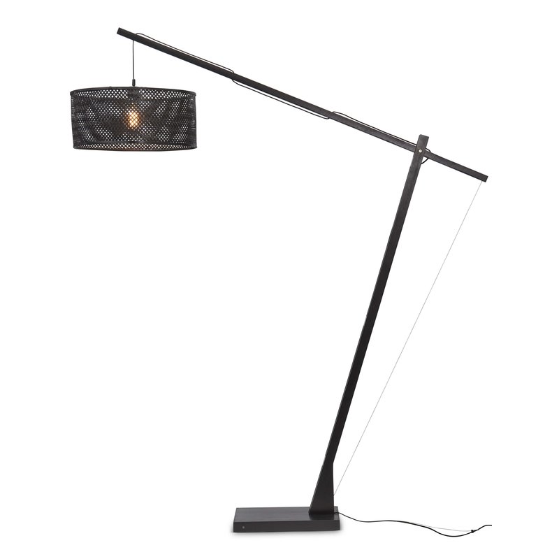 Good&Mojo-collectie Floor lamp Java XL bamboo bl. h.207cm/shade dia. 50xh.22cm. bl.