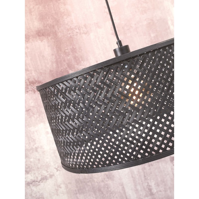 Good&Mojo-collectie Floor lamp Java XL bamboo bl. h.207cm/shade dia. 50xh.22cm. bl.