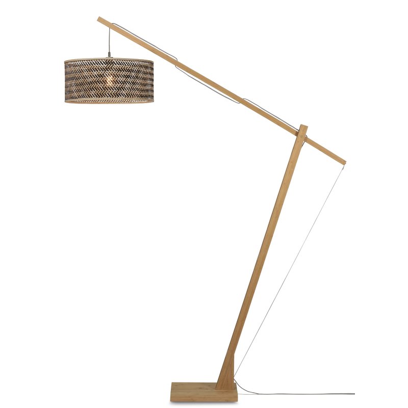 Good&Mojo-collectie Vloerlamp Java naturel bamboe zwart/naturel XL