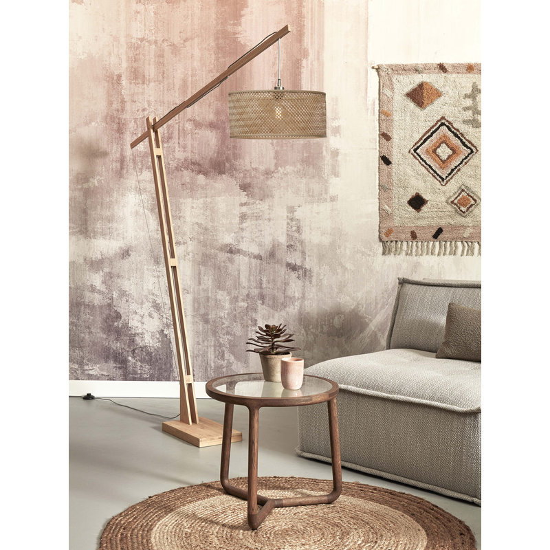 Good&Mojo-collectie Floor lamp Java XL bamboo nat. h.207cm/shade dia. 50xh.22cm. nat.