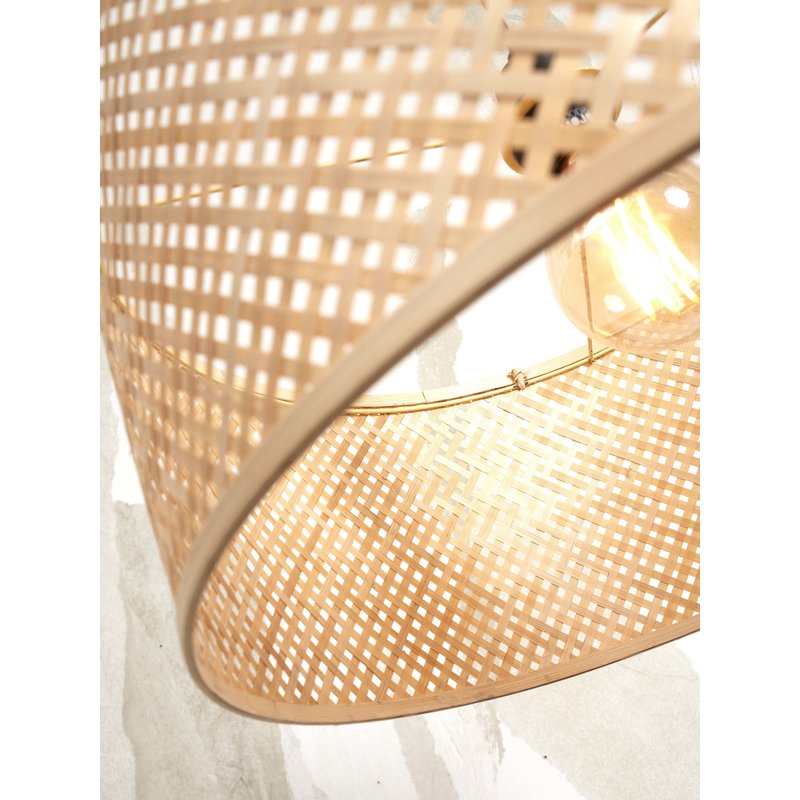 Good&Mojo-collectie Floor lamp Java XL bamboo nat. h.207cm/shade dia. 50xh.22cm. nat.