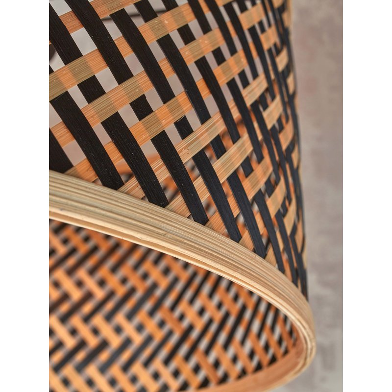 Good&Mojo-collectie Floor lamp Java S bamboo nat. h.150cm/shade dia.32xh.18cm. bl/nat.