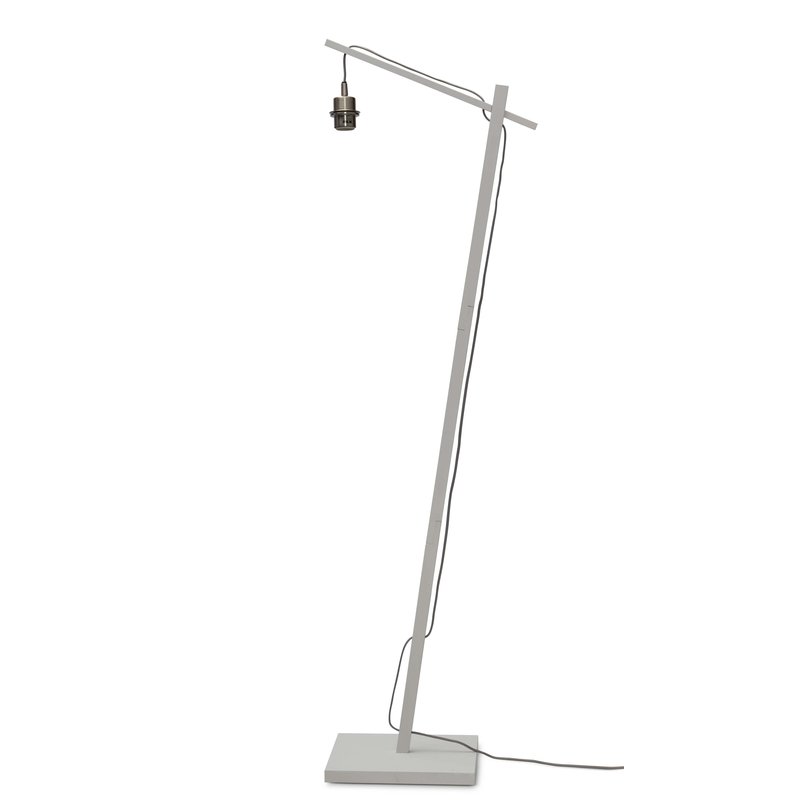 Good&Mojo-collectie Floor lamp Java S bamboo white h.150cm/shade dia.32xh.18cm. nat.