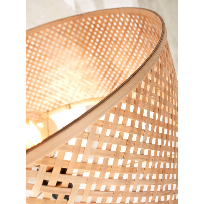 Good&Mojo-collectie Floor lamp Java straight bamboo nat. h.128cm/shade dia.32xh.18cm. nat.