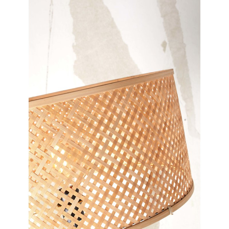 Good&Mojo-collectie Floor lamp Java straight bamboo nat. h.128cm/shade dia.32xh.18cm. nat.