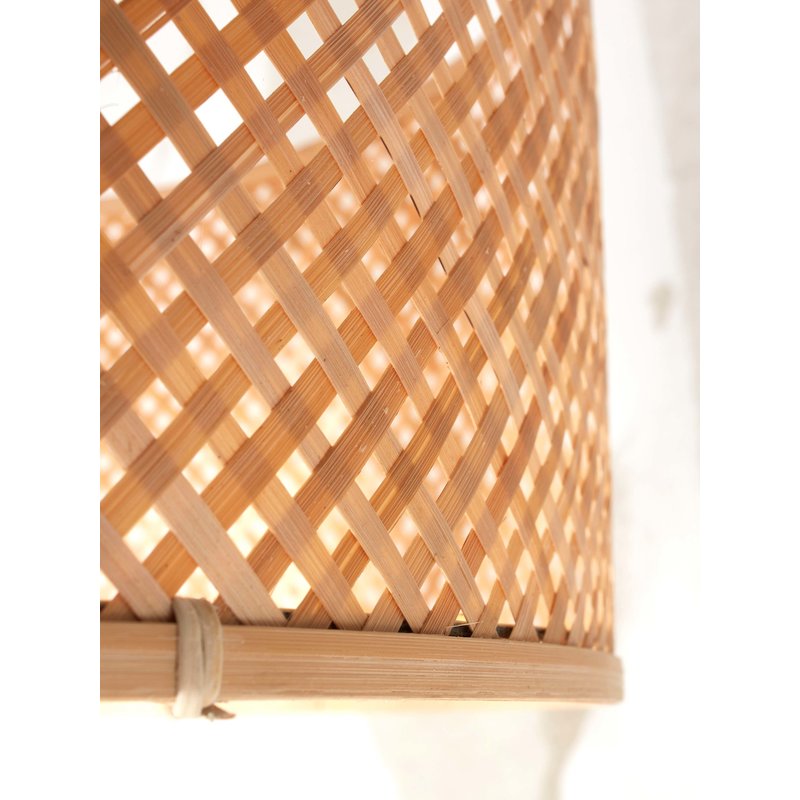 Good&Mojo-collectie Floor lamp Java straight bamboo nat. h.128cm/shade dia.32xh.18cm. nat.