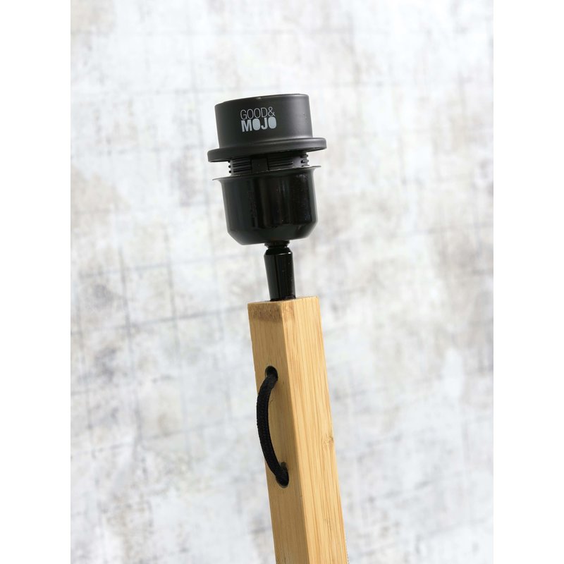 Good&Mojo-collectie Floor lamp Java straight bamboo nat. h.128cm/shade dia.32xh.18cm. nat.