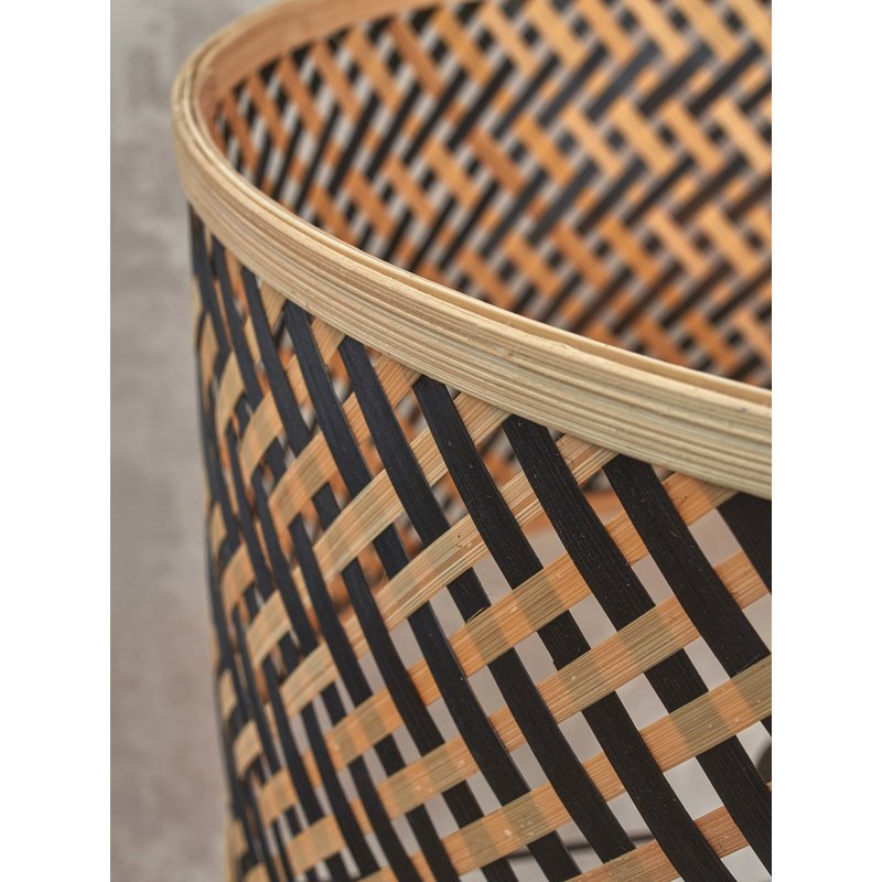 Good&Mojo-collectie Table lamp Java straight bamboo nat. h.38cm/shade 32x18cm. bl/nat.