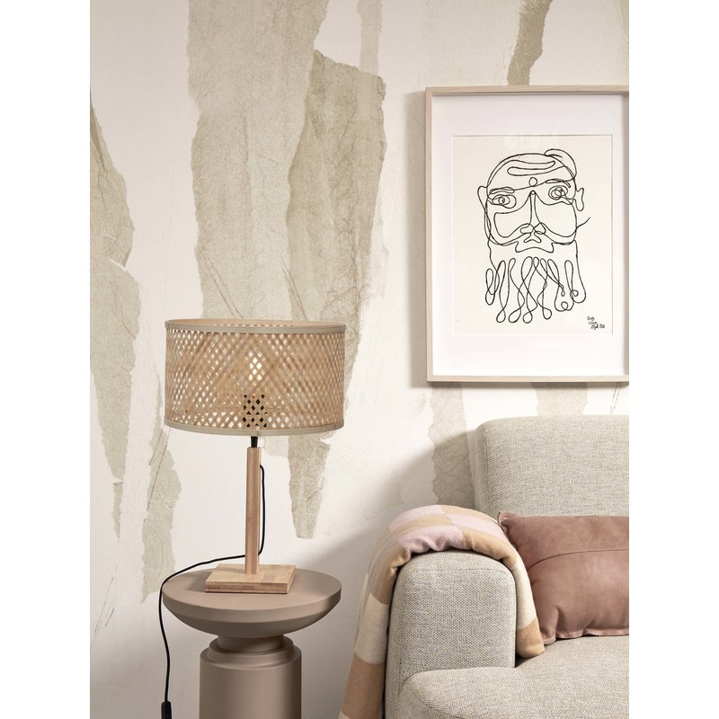 Good&Mojo-collectie Table lamp Java straight bamboo nat. h.38cm/shade 32x18cm. nat.