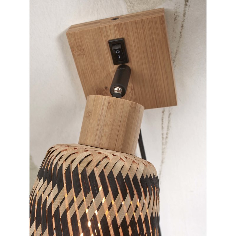 Good&Mojo-collectie Wandlamp Java naturel bamboe zwart/naturel