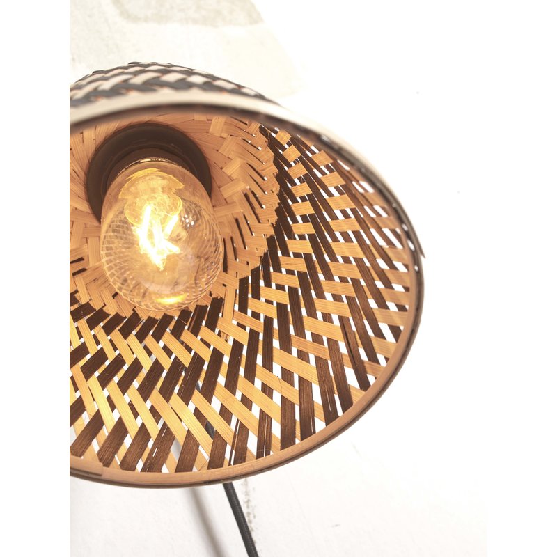 Good&Mojo-collectie Wandlamp Java naturel bamboe zwart/naturel