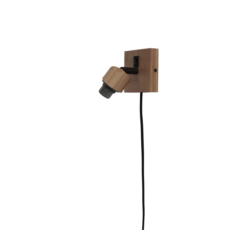 Good&Mojo-collectie Wandlamp Java naturel bamboe zwart/naturel
