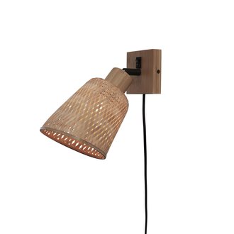Good&Mojo Wall lamp Java bamboo nat. dia.10x10cm/shade 15x17cm. nat.