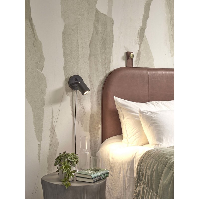 Good&Mojo-collectie Wall spotlight Java bamboo dia.12xh.15cm/GU10. black