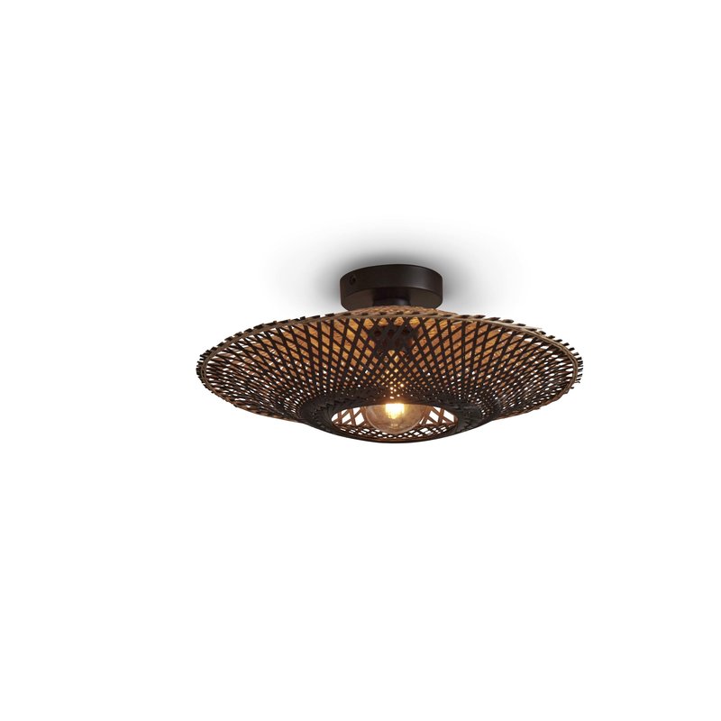 Good&Mojo-collectie Ceiling lamp Kalimantan bamboo dia.44x12cm natural/black. S