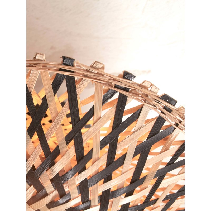 Good&Mojo-collectie Ceiling lamp Kalimantan XS bamboo dia.30x8cm. bl/natural