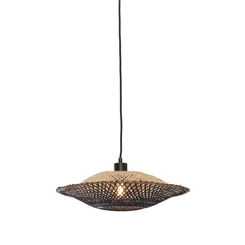 Good&Mojo-collectie Hanglamp Kalimantan bamboe naturel/zwart S