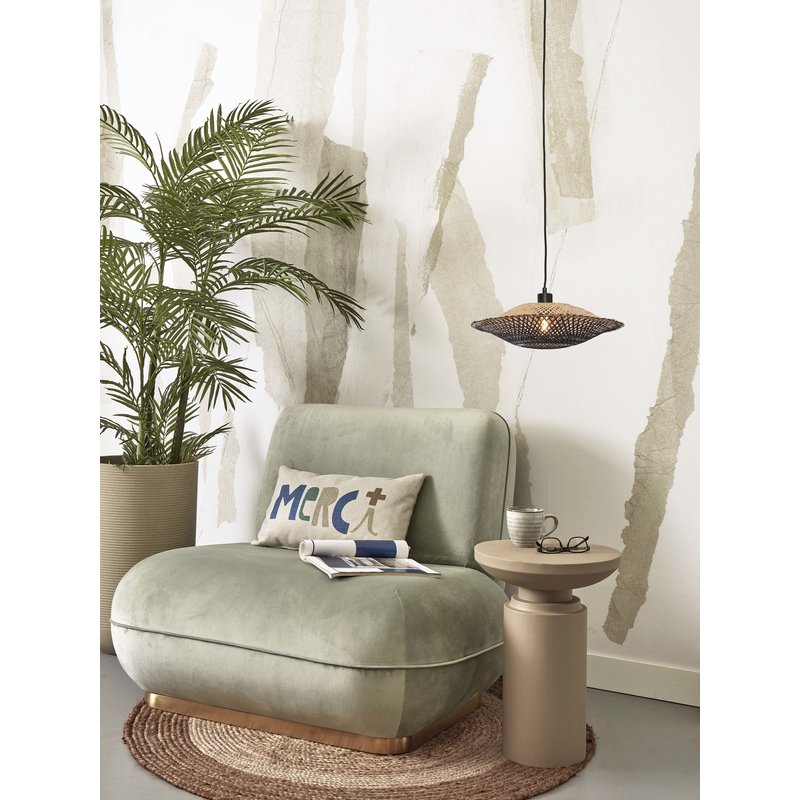 Good&Mojo-collectie Hanglamp Kalimantan bamboe naturel/zwart S