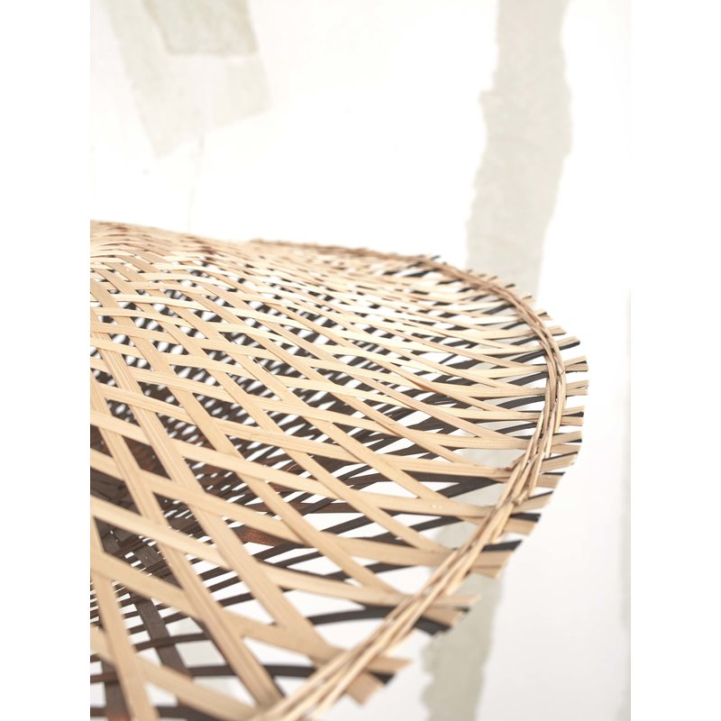 Good&Mojo-collectie Hanging lamp Kalimantan bamboo dia.60x15cm natural/black. M