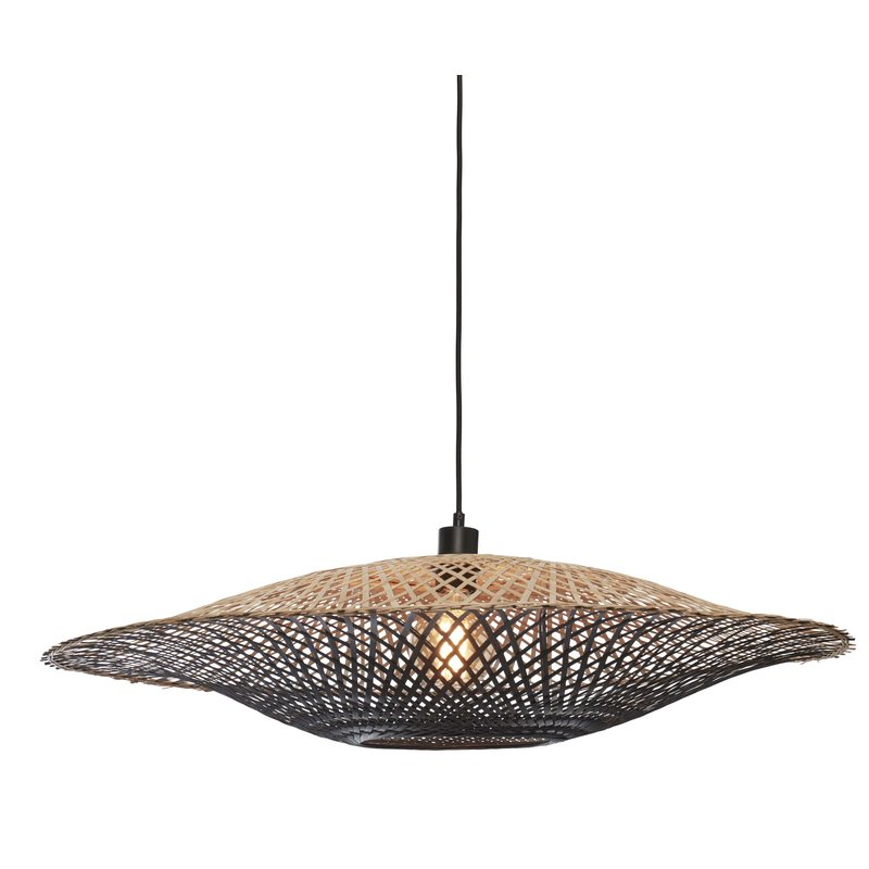 Good&Mojo-collectie Hanglamp Kalimantan bamboe naturel/zwart L