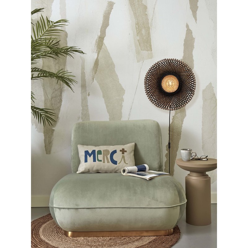 Good&Mojo-collectie Wall lamp Kalimantan bamboo dia.44x12cm natural/black. S