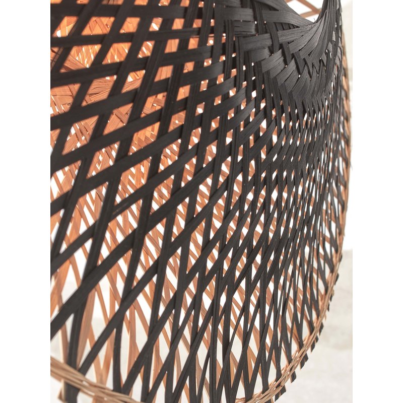 Good&Mojo-collectie Wall lamp Kalimantan bamboo dia.44x12cm natural/black. S