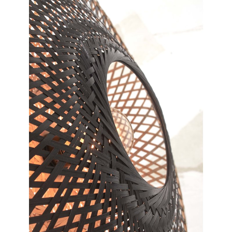 Good&Mojo-collectie Wall lamp Kalimantan bamboo dia.44x12cm natural/black. S