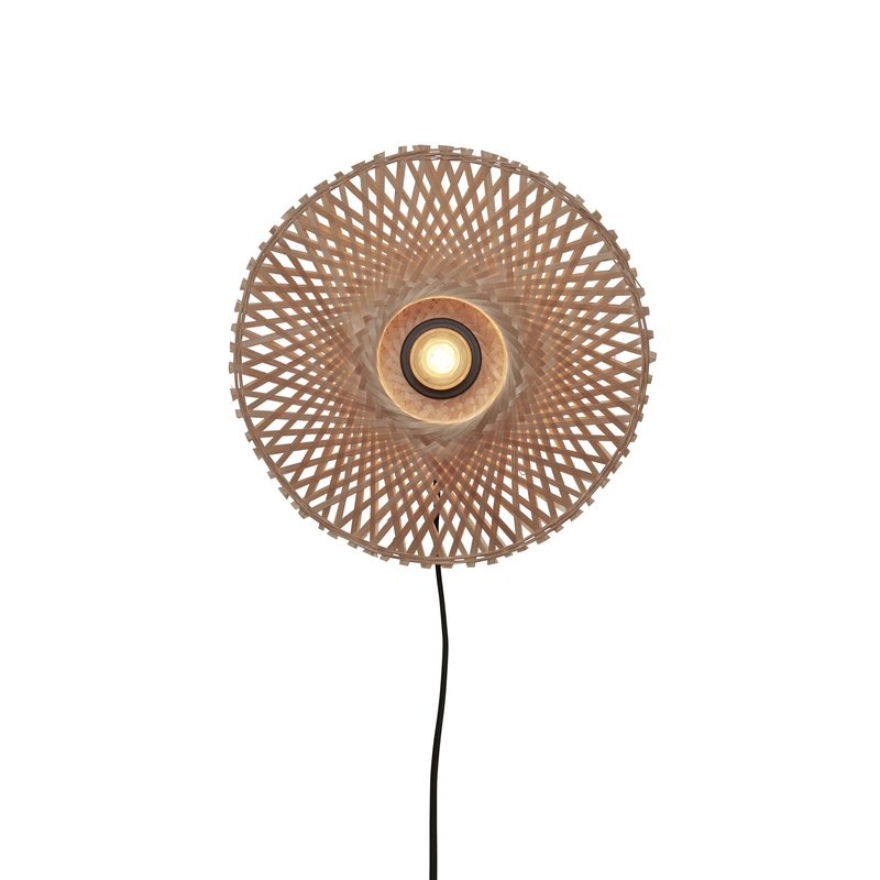 Good&Mojo-collectie Wall lamp Kalimantan XS bamboo dia.30x8cm. natural