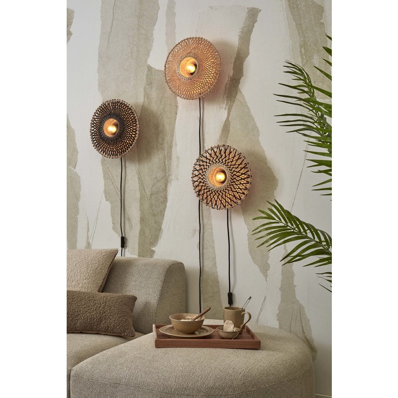 Good&Mojo-collectie Wandlamp Kalimantan bamboe naturel XS