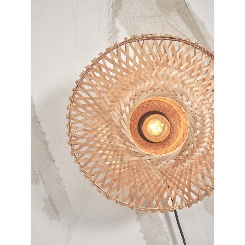 Good&Mojo-collectie Wall lamp Kalimantan XS bamboo dia.30x8cm. natural