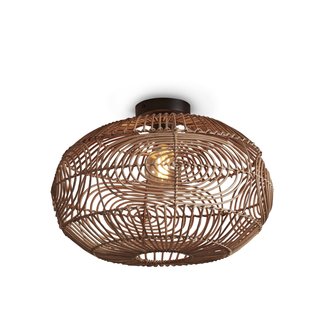 Good&Mojo Ceiling lamp Madeira rattan/ellipse dia.48xh.30cm. natural