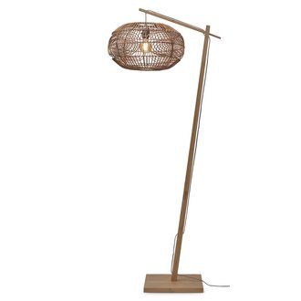 Good&Mojo Floor lamp Madeira bamboo nat. h.176cm/shade rattan dia.48xh.30cm. nat.