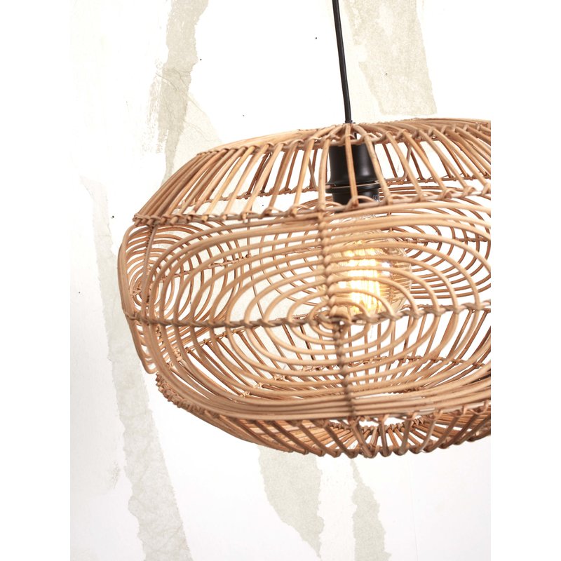 Good&Mojo-collectie Vloerlamp Madeira bamboe en rotan naturel/naturel