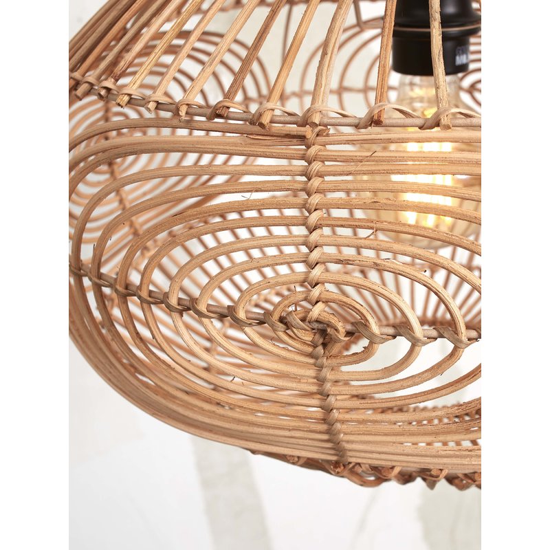 Good&Mojo-collectie Vloerlamp Madeira bamboe en rotan naturel/naturel