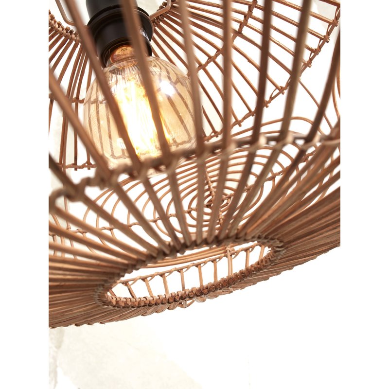 Good&Mojo-collectie Vloerlamp Madeira bamboe en rotan wit/naturel